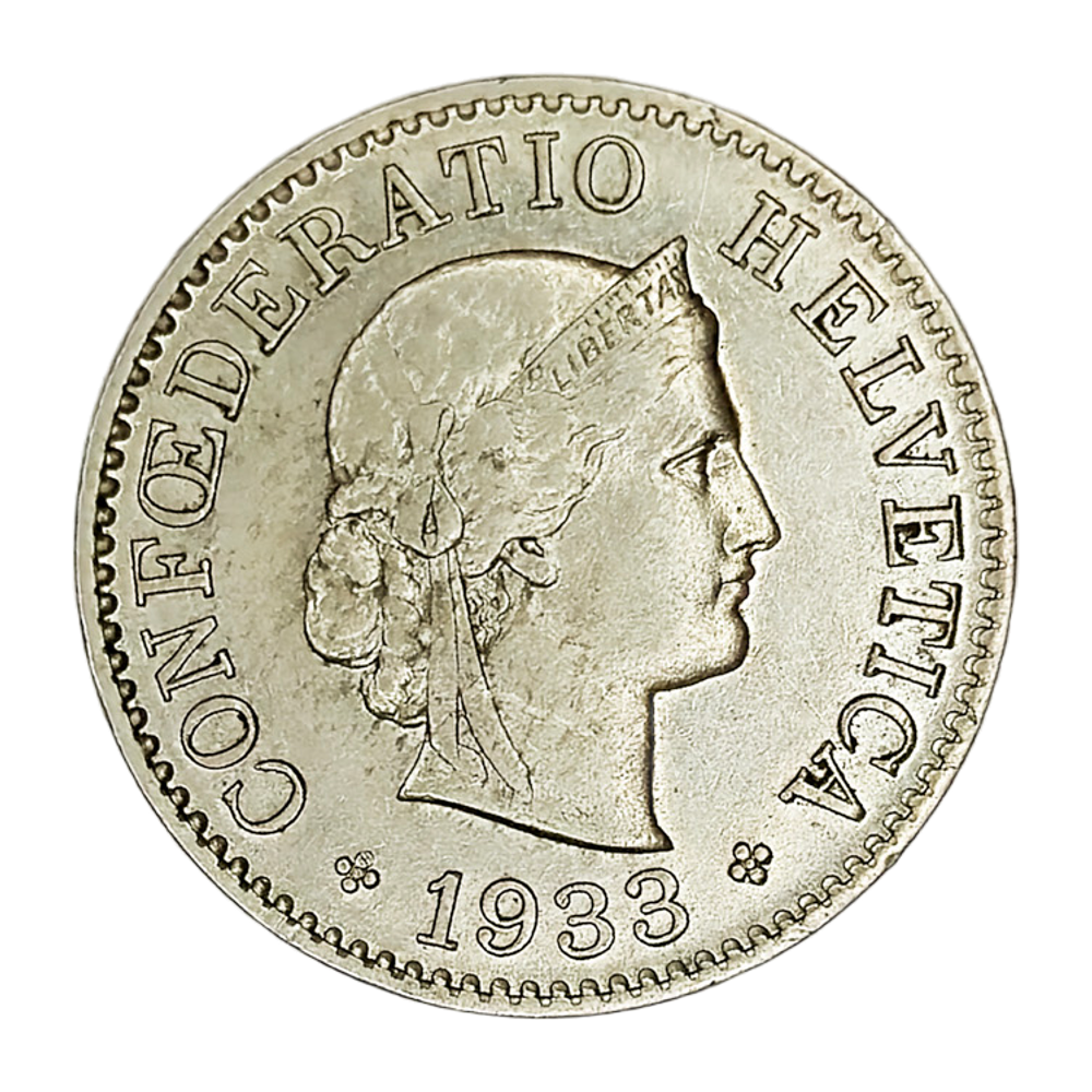 Switzerland, 5 Rappen, 1933 – Libertas Series, XF