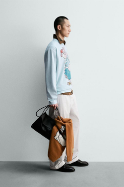 ZARA Х HARRY LAMBERT ФУТБОЛКА С ИЗОБРАЖЕНИЕМ МИСТЕРА СМИТА, ГОЛУБОЙ