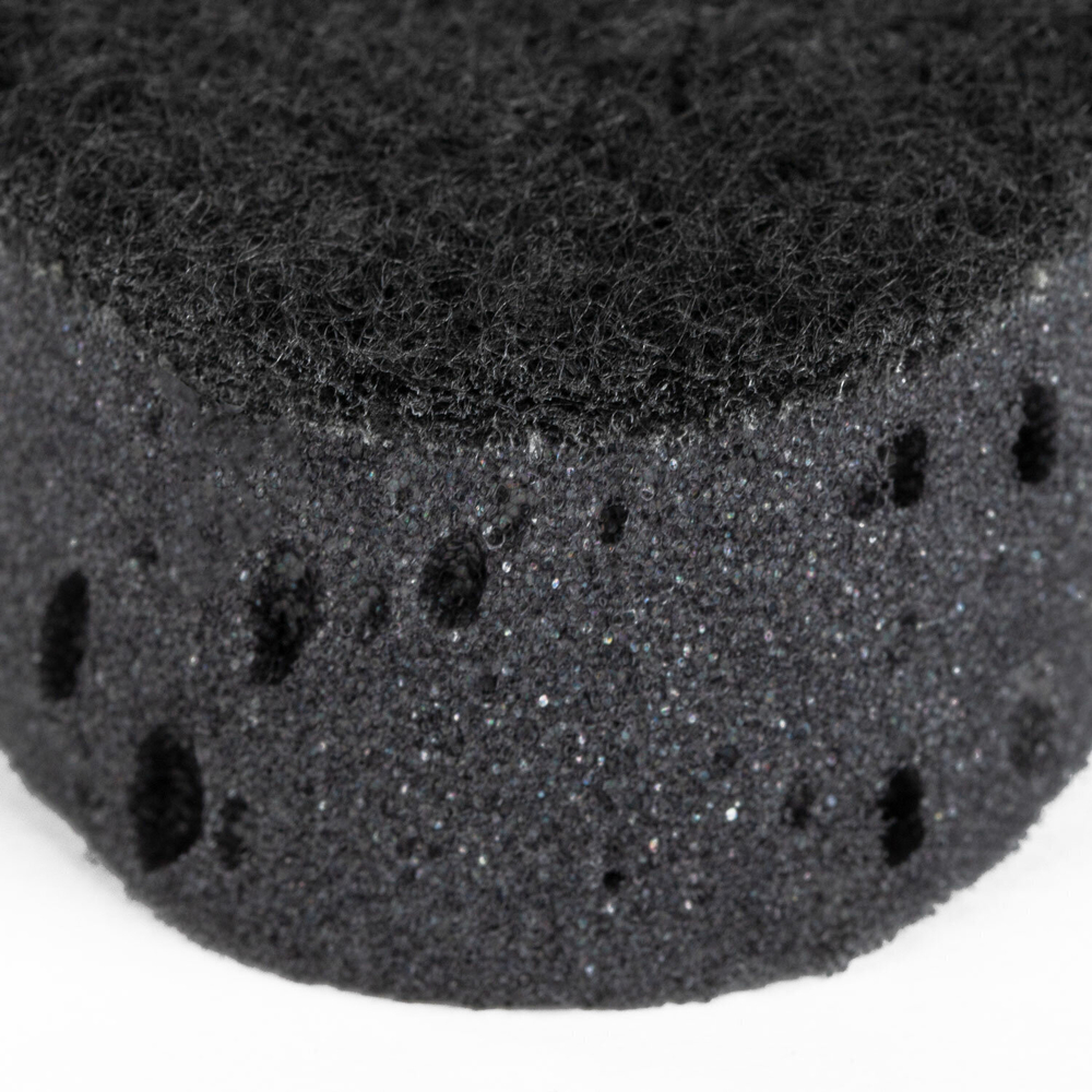 Губки для посуды OVAL BLACK 95х65х35 мм комплект 6 шт. КРУПНОПОРИСТЫЙ поролон/абразив LAIMA (8 штук в упаковке)