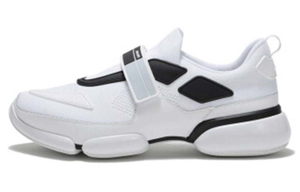 PRADA Prada Cloudbust fabric low-cut sports casual shoes men's white and black