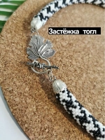 Вязанный жгут из бисера, лариат, чокер