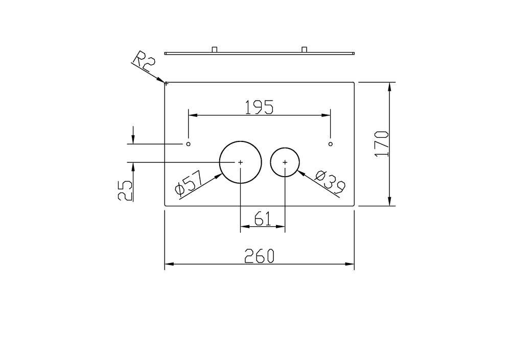 Boheme Кнопка для инсталляции латунь BLACK ультраплоская (для 666)