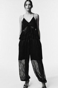 ZARA ТОП НА ТОНКИХ БРЕТЕЛЯХ, ЧЕРНЫЙ