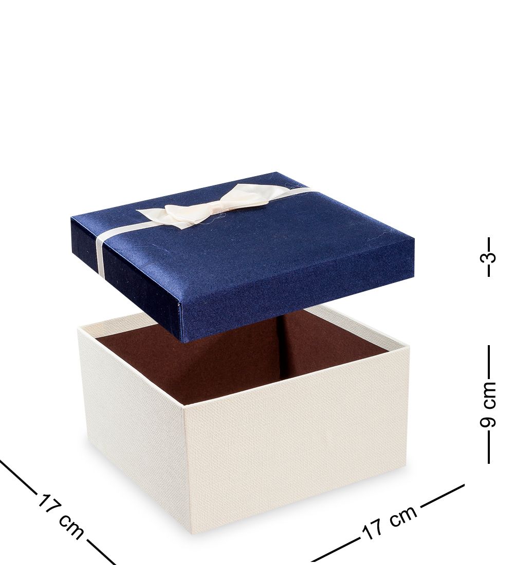 WF-39-B Набор коробок из 3шт «Прямоугольник» цв.бел./син.