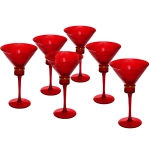 Бокал для мартини 220 мл «VIVALDI» в наборе 6шт, красный