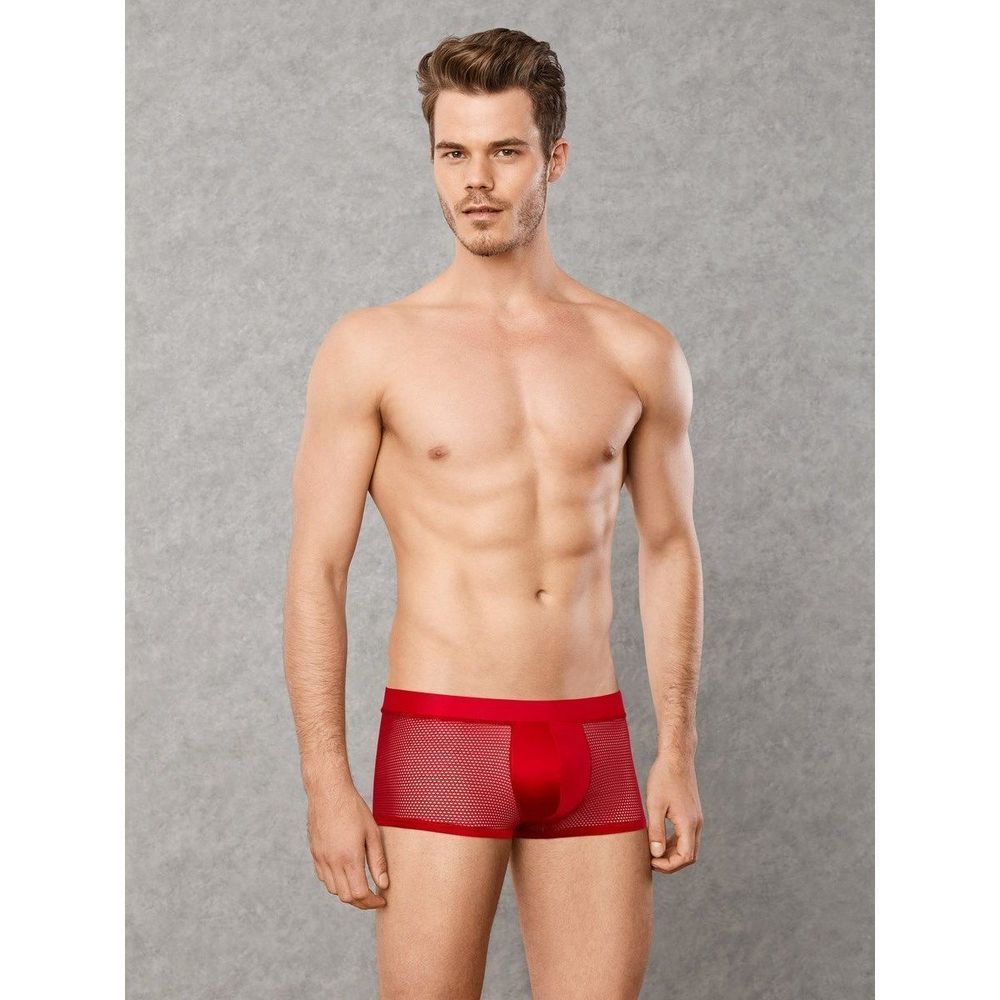 Мужские трусы хипсы красные полупрозрачные Doreanse 1588