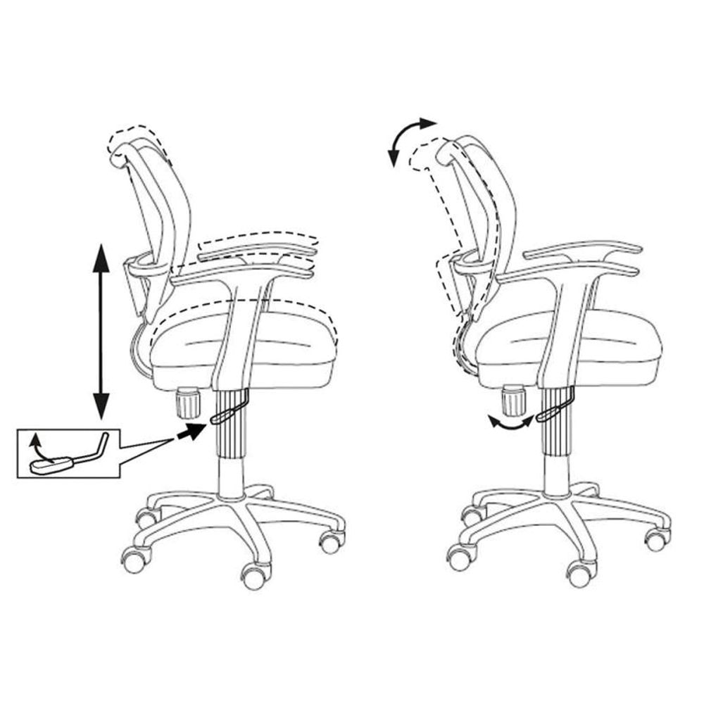 Кресло детское Бюрократ CH-W797, PL, ткань розовая/сетка, механизм качания, пластик белый
