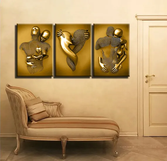 Модульная картина "Металлическая любовь"