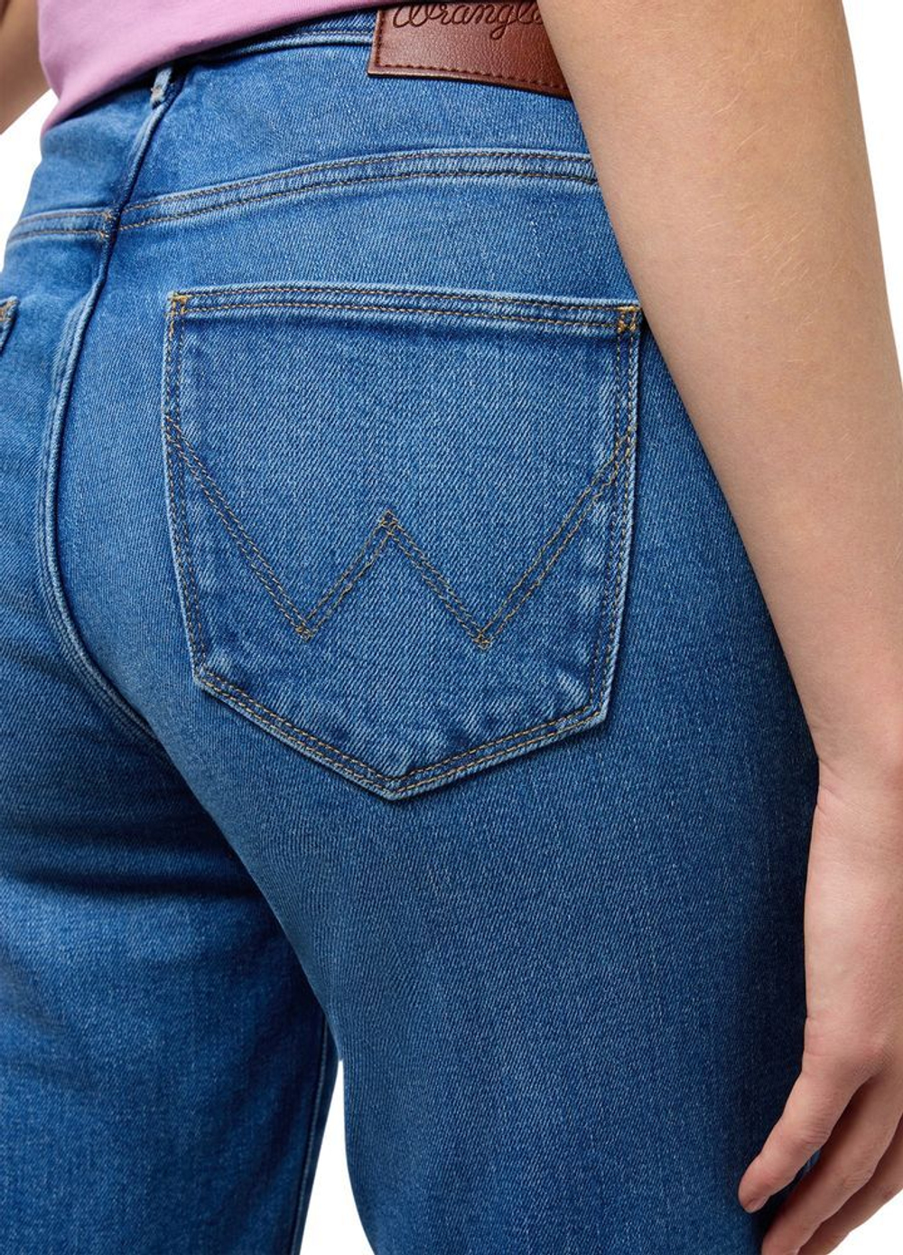 Джинсы Wrangler STRAIGHT MID WASH синий