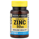 Mason Natural, Хелатный цинк, 50 мг, 100 таблеток