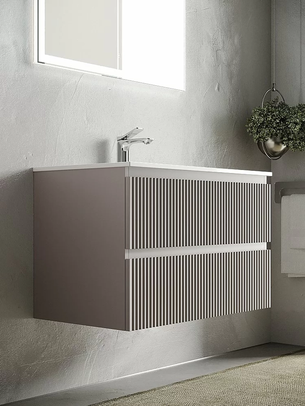 Тумба с раковиной Sancos SNOB R SNR100SM 100 Doha Soft