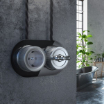 Рамка на 2 поста чёрный