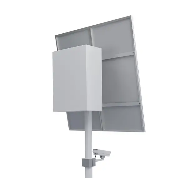 Автономная система видеонаблюдения на опоре (2 солнечные панели 200 Вт)