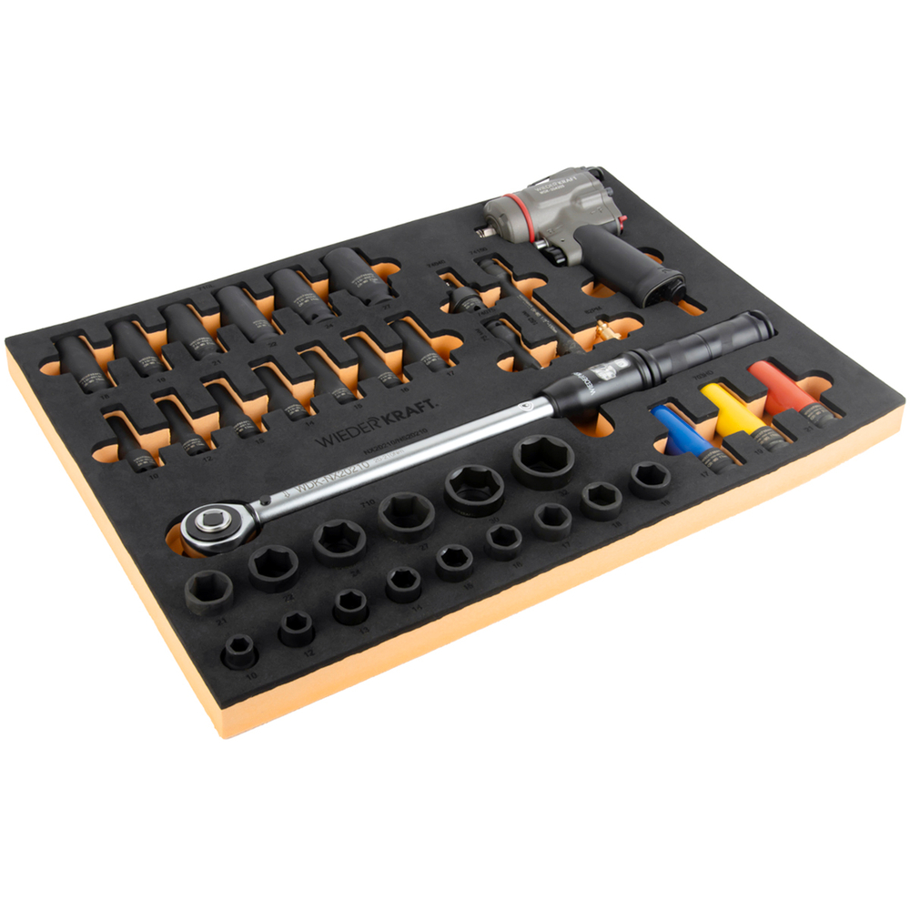 WDK-3720X Набор пневматического и динамометрического инструмента в ложементе, 37 предметов