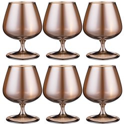 НАБОР БОКАЛОВ ДЛЯ БРЕНДИ ИЗ 6 ШТ "ГОРЬКИЙ ШОКОЛАД" 410 МЛ