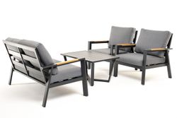 "Орхидея" лаунж-зона 4-местная из алюминия, цвет темно-серый