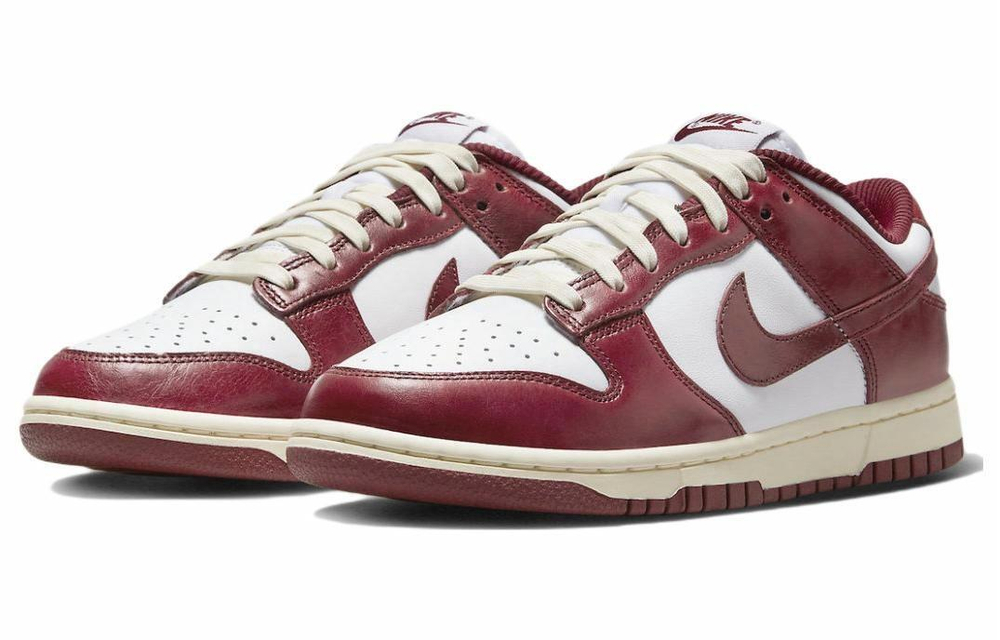Кроссовки Nike Dunk Low Prm "Team Red"And White (Женская размерная сетка)