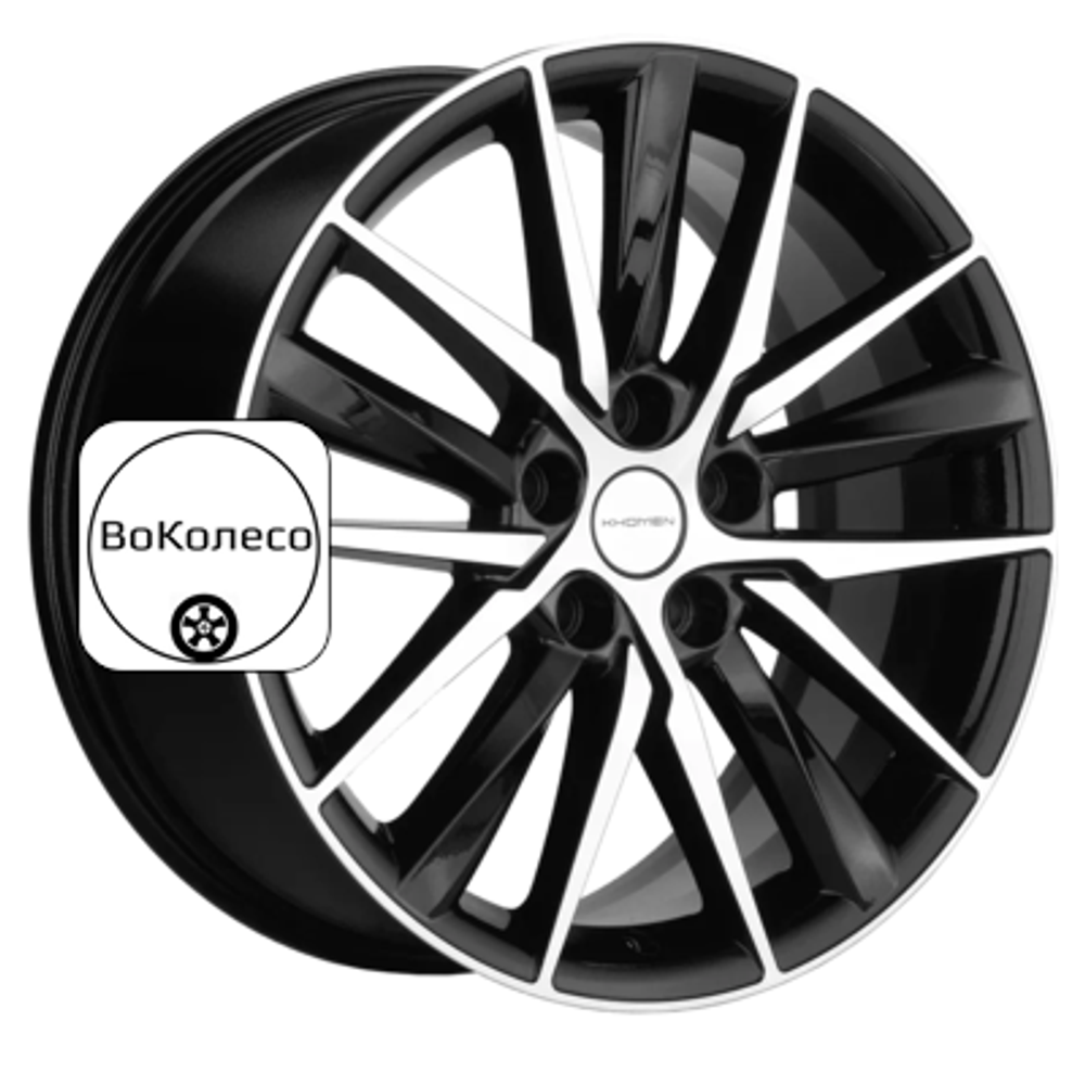 8x18/5x112 ET48 D57,1 KHW1807 (Passat) Black-FP Khomen Wheels