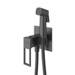 Встроенный смеситель BelBagno LUCE LUC-HGN-NERO с гигиеническим душем, черный матовый