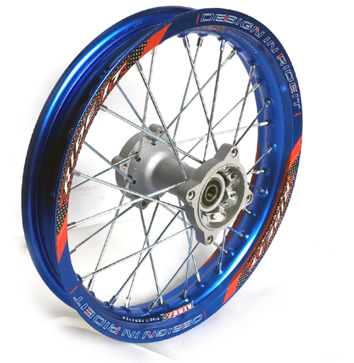 Обод задний 14" (1,85-R14 d=15mm) алюминий/синий