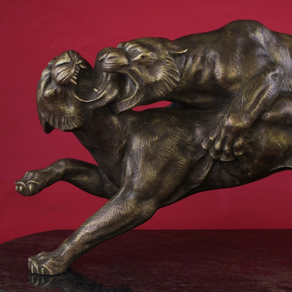 Скульптура в стиле АР-ДЕКО «Тигры»