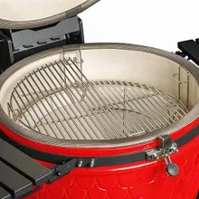 Керамический угольный гриль DinoEgg Classic Red, 46 см, с ножками и столиками