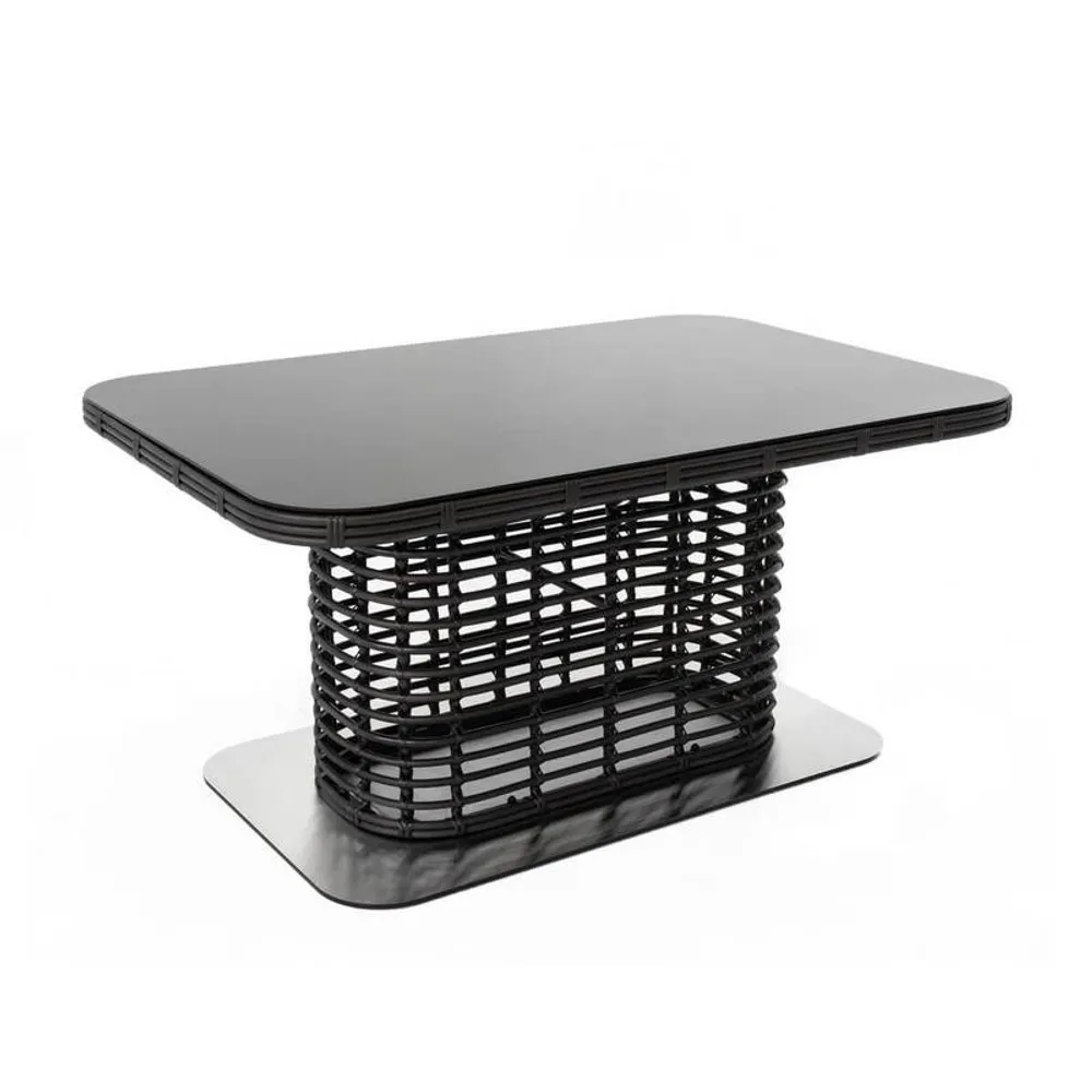 "Блисс" плетеный стол из искусственного ротанга 141х92х75см, цвет бронзовый