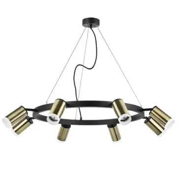 Люстра подвесная с акрилом 8*GU10 LR0183180 черный/бронза Rullo Lightstar