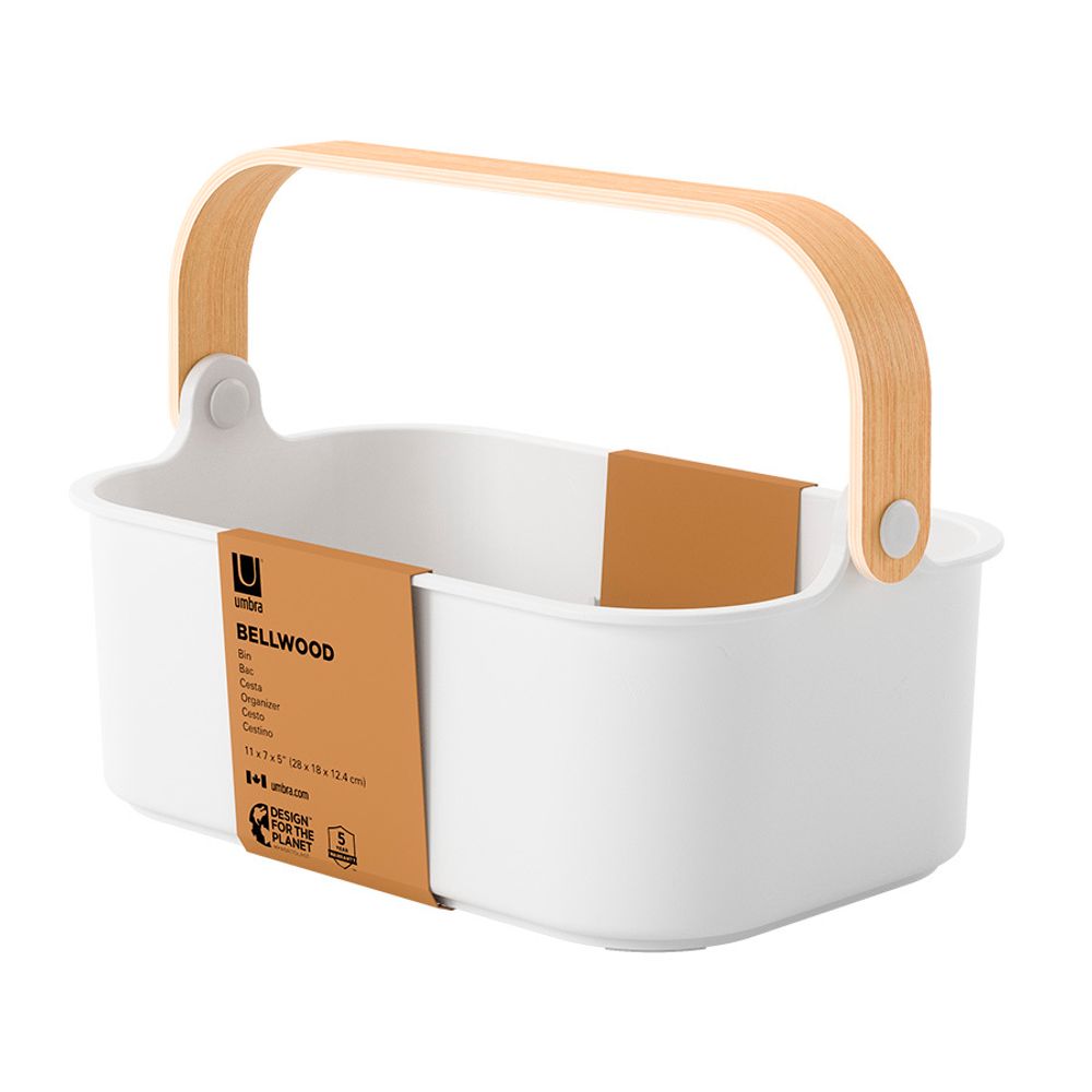 Органайзер Bellwood, 29х17 см, белый/натуральное дерево