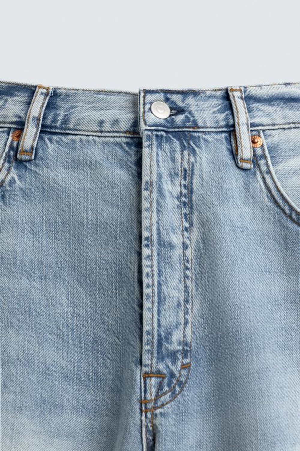 ZARA ЛЕГКИЕ ДЖИНСЫ КЛАССИЧЕСКОГО КРОЯ, ГОЛУБОЙ