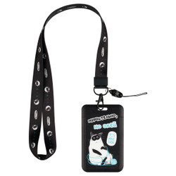 Бейдж вертикальный MESHU "Fancy Cat", 110*70мм, лента с карабином, 2D печать, опп пакет, европодвес MS_65636