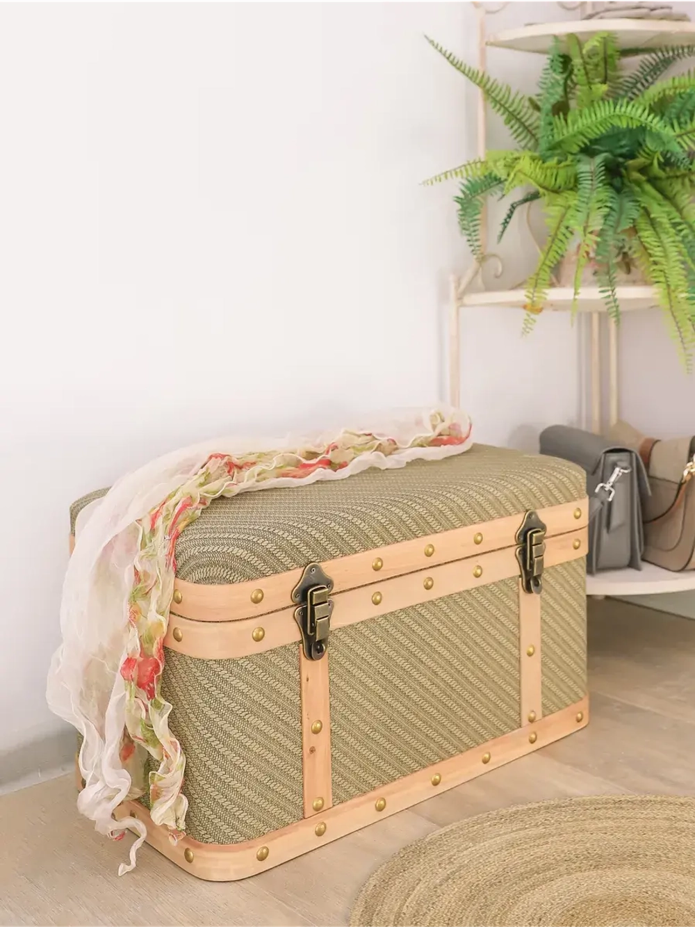 Пуфик для прихожей с ящиком 54*30*31 см