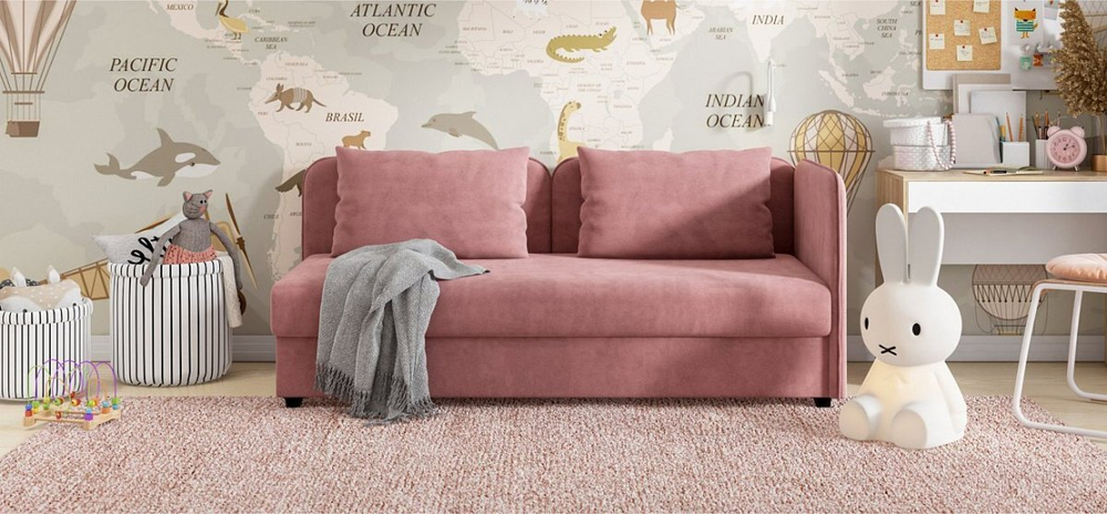 Тахта Ирис Велюр Монолит розовый