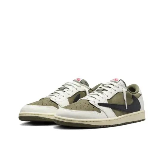 Premium Кроссовки Nike x Travis Scott Air Jordan 1 Low "Medium Olive"