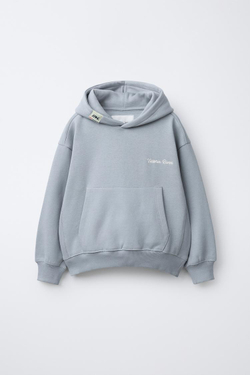 ZARA КОМПЛЕКТ ИЗ ТОЛСТОВКИ И БРЮК-ДЖОГГЕРОВ, СВЕТЛО-СЕРЫЙ