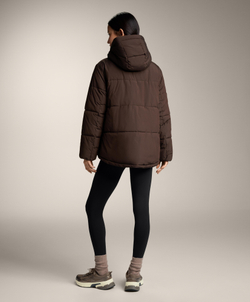 Oysho Водоотталкивающая утепленная куртка Primaloft®, коричневый