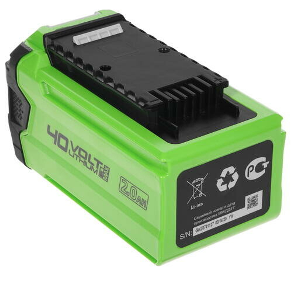 Аккумулятор GREENWORKS 40V, 2 Ач (2926907)