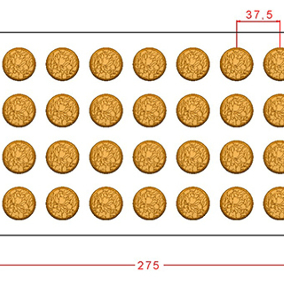 1001| Форма для шоколадных конфет &quot;Таблетка цветы &quot; (275*175 мм)