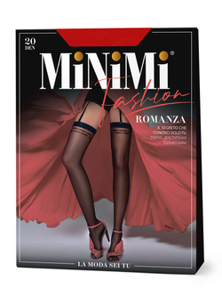 MiNiMi autoreg. ROMANZA 20 (чулки под пояс с сердечками)