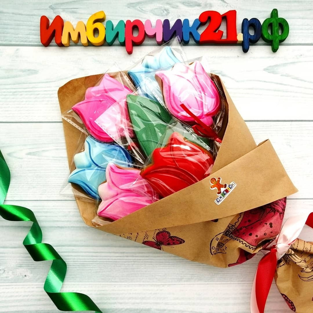 Имбирные пряники цветы