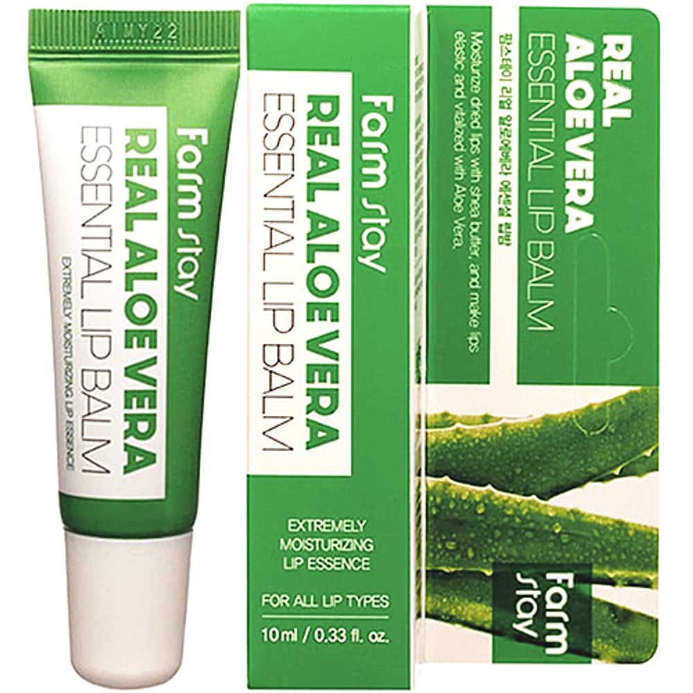 FarmStay Бальзам для губ суперувлажняющий с алоэ вера - Real essential lip balm, 10мл