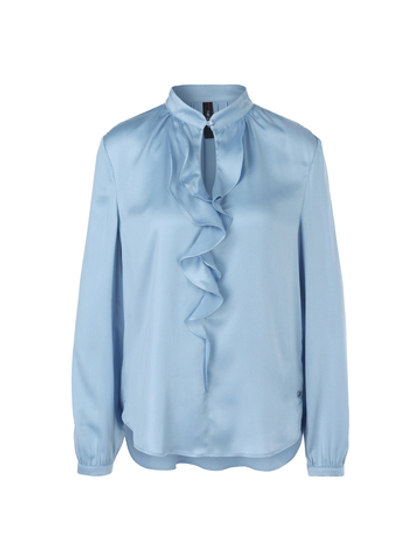 Marc Cain Блуза из шелка с рюшами