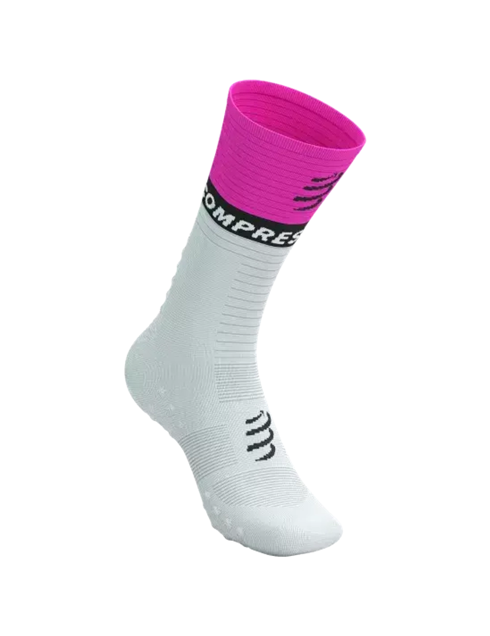 Носки Mid Compression White/Safe Yellow/Neo Pink)