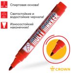 Маркер перманентный 3.0мм, Crown Multi Marker, красный