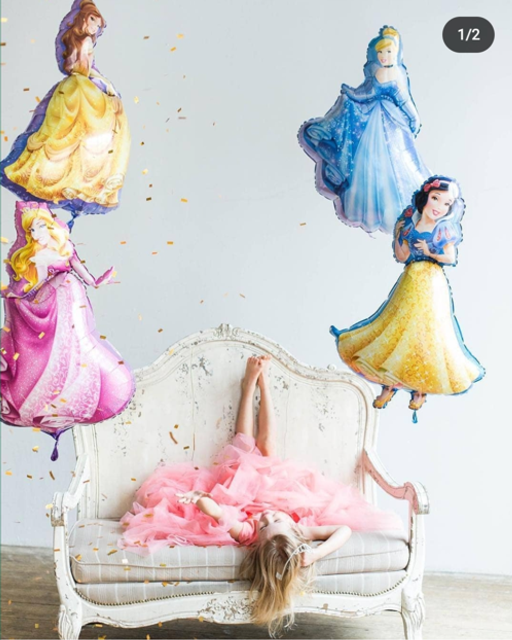 AN Шар фигура "Принцесса Белль"24"/60 CM W X 39"/99CM H (БГ-55)  Изображение8