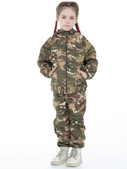 Детский Демисезонный Камуфляжный костюм на флисе FRMULTICAM