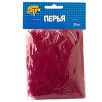 Перья бордовый 10 см, 30 шт ВЗ