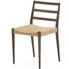 Analy Стул из массива дуба с отделкой орех и сиденьем из 100% веревки
