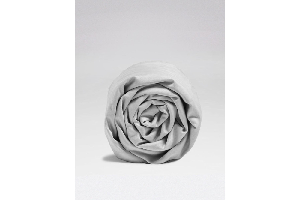 Простынь GoodNight Сатин 200х200х20 Светло-серый на резинке