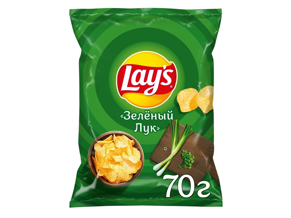 70Г ЧИПСЫ LAY'S МОЛОДОЙ ЗЕЛЕНЫЙ ЛУК